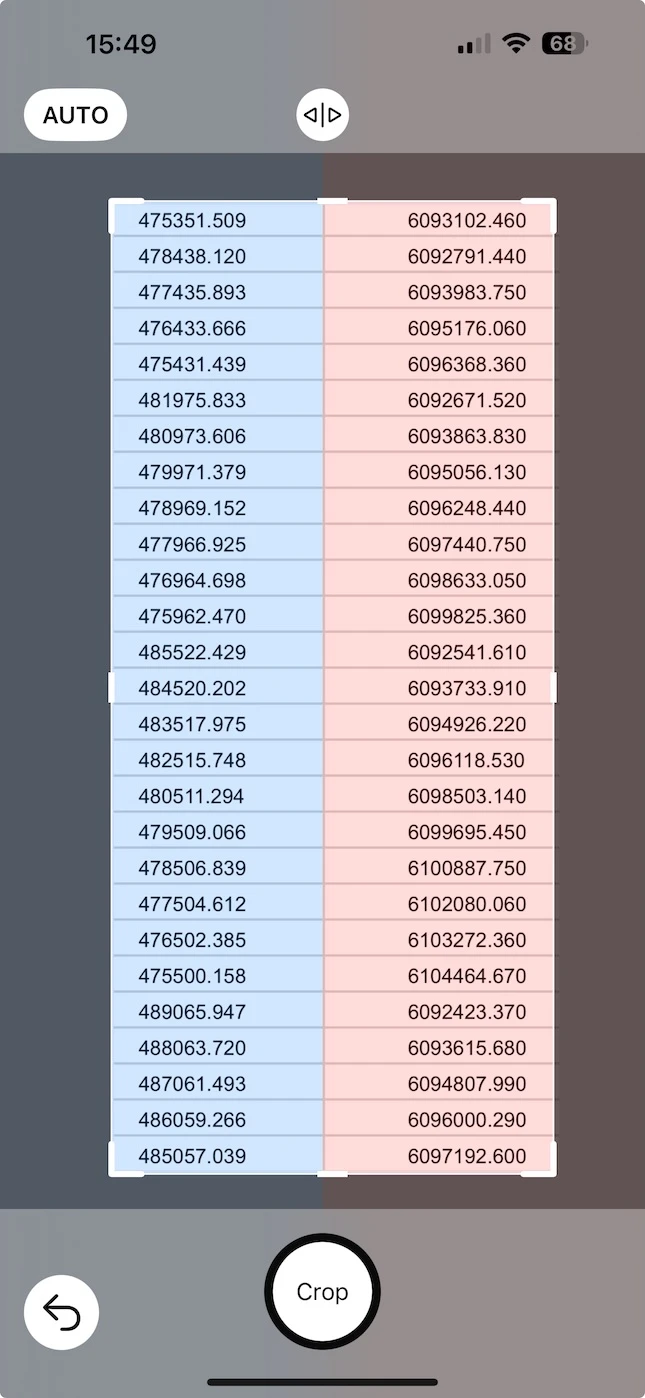 Capture or Import Coordinates