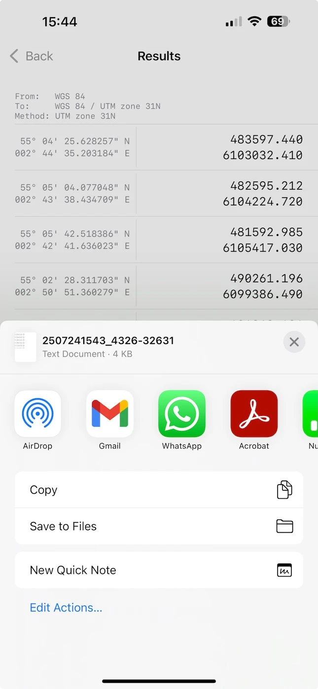 Export results as CSV